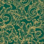 Ambiente Baroque Gold/Green papírszalvéta 33x33cm, 20db-os