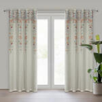Takoy Draperie CARA în stil eco decorată cu flori delicate 140 x 250 cm
