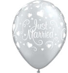  Esküvő Metallic Hearts léggömb, lufi 6 db-os 11 inch (28cm)