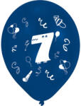  Happy Birthday 7 Ribbon léggömb, lufi 8 db-os 10 inch (25, 4cm)