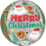  Merry Christmas Festive Friends gömb fólia lufi 40 cm