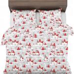 Sense Antiallergén ágyneműhuzat 200x200+2x70x80 Természetes pamut Manó Karácsony (Święta)