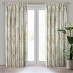 Takoy Draperie ELLA din catifea moale cu model uzat si imprimeu auriu-deschis 140 x 270 cm