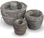  Fonott inda kaspó 3db/szett 16/#