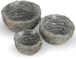  Kerek vessző fonott tál 3db/szett 12/#