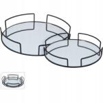 Excellent Tálalókészlet 2 db fém/üveg tálcával (KO-HZ1230100)