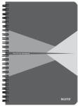 Leitz Spirálfüzet, A5, kockás, 90 lap, PP borító, LEITZ "Office", szürke (44981085) - bestoffice