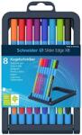 Schneider Pix SCHNEIDER Slider Edge XB, rubber grip, varf 1.4mm, 8 culori/set - (N, R, A, V, O, V, Roz, B) (S-152279)