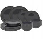 Black and White Rose Étkező tányér készlet 18 db fényes szürke (HT-24327583)