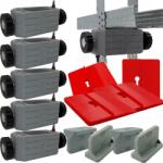 P4U Xxl-es Álmennyezet Szintező Készlet, professzionális fogantyúkkal, mágneses jelölőkkel (KONSTRUKCJA SUFIT PODWIESZANY XXL)