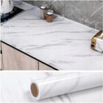  Öntapadós Bútorfurnér Bútorfólia Fehér Márvány 60cm x 10m (tapeta03_yt206 na ścienna z klejem połysk)