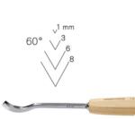 pfeil tools Dalti sculptura profesionale seria 12a Pfeil, Dalta ascutita pe o singura parte, 3 mm Dalta