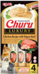 Inaba Foods INABA Churu Luxury, Ton și Vită Wagyu, plic recompense fără cereale pisici, (piure), 56g