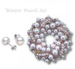 Borealy Set Brosa E i Cercei cu Perle , Winter Pearls (BIJ253)