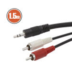  Cablu RCA / JACKfisa 2 x RCA-fisa 3, 5 st JACK1, 5 m Best CarHome