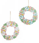 Decorer Set 2 Coronite lemn decor flori 30 cm (A51.51.86Adeco)