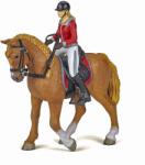 Rase de Cai si Ponei PAPO FIGURINA SET ECHITATIE CAL SI JOCHERITA IN JACHETA ROSIE (Papo51564) Figurina