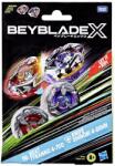Bey Blade Beyblade X Pachet Duo Beat Tyranno 4-70q Si Knife Shinobi 4-80hn (f9586_g1542) Figurina