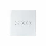  Ruloul SmartWise / umbritor / comutator inteligent pentru perdea, compatibil eWeLink, cu panou frontal din sticla tactila alba (SMW-KAP-ROLW)