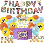  Rugrats Pełzaki születésnapi dekorációs szett Lufik Tortadíszek Girland