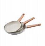 Bergner Természetesen tapadásmentes serpenyő készlet 3 db 18, 22, 26 cm-es (BG-34741-CR)