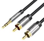 Vention cablu 2xRCA jack la 3.5mm, 0.5m, negru