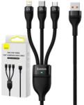 Baseus cablu USB 3-în-1 negru