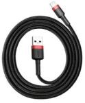 Baseus Cablu USB Lightning 2.4A 0.5m negru/roșu