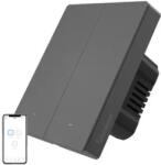 SONOFF Comutator inteligent de perete WiFi 2-canale, grafit