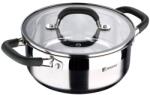 Bergner Rozsdamentes acél lábas, fedővel Midnight 20 cm 2, 3 literes (BG-32126-MM)