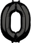 Számok Black Szám 0 Fólia lufi 66x50 cm (DPA3884101)
