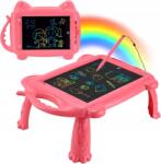  12 colos rajztábla gyerekeknek, eltüntethető rajzfelülettel, 2 az 1-ben asztalka, rózsaszín (B0CBMDB7GC)