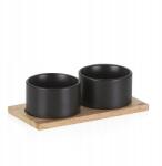 Kela Tálkészlet Gunten porcelán fekete 3 db 23, 5x12, 0x7, 5cm 10, 0cm 10, 0cm (KL-10069)