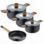 Bergner Tapadásmentes edénykészlet 7 db Föld fekete (6926427678391)