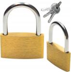 Decortrend Arany Sárgaréz Edzőtermi Lakat Tömör Ellenálló Strapabíró 3 db 25mm-es kulcs (034654)