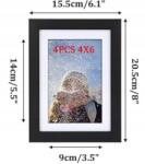  DW1RM6 Képkeret, fali tartó, fekete 15, 5 x 20, 5 cm 1db (121)