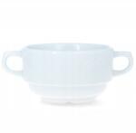 Lubiana Arcadia Húsleves Flaska Fehér Leveses Füles Tál 300 ml (L0517)