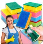  Konyhai Mosogatógép konyhai mosogatószivacs Kétoldalas univerzális 10db (ZESTAW 10szt. GĄBKI DO MYCIA NACZYŃ KUCHENNE)