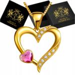 Mennica Świdnicka Nyaklánc Arany Ezüst 925 Lánc Medál Szív Strassz Ajándék