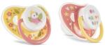 Lorelli Set 2 suzete cu capac Lorelli, silicon moale, tetina rotunda, 6 luni+