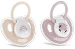 Lorelli Set 2 suzete cu capac Lorelli, silicon moale, 0 luni+, Roz