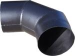 K-Fém Füstcső könyök - vastag falú - Ø 130 x 90° - fekete, festett