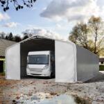 TOOLPORT Ponyvagarázs, 8x24m, PVC ponyva, szürke, statikai megerősítés nélkül Sátorgarázs, Autó sátor, Fóliagarázs - (99501)