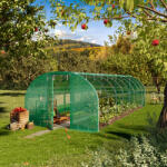 TOOLPORT Fóliás melegház, 3x8m, PE ponyva, zöld Fólia sátor - (8991)