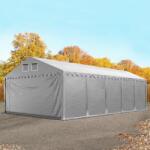 TOOLPORT Ipari sátor, 5x10m, PVC ponyva, szürke, padlókerettel, statikai megerősítés nélkül Raktár sátor - (8514BL)