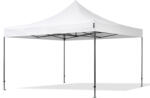 TOOLPORT Összecsukható pavilon, acél, 4x4m, oldalpanelek nélkül, fehér Pavilon sátor, Piaci sátor, Pop up sátor - (600129)