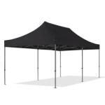 TOOLPORT Összecsukható pavilon, acél, 3x6m, oldalpanelek nélkül, fekete Pavilon sátor, Piaci sátor, Pop up sátor - (600120)