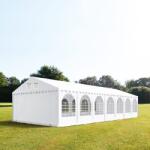 TOOLPORT Parti sátor, 6x14m, PVC ponyva, fehér, padlókerettel Sörsátor, Rendezvény sátor - (2633)