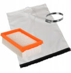  Szűrő és újra használható, mosható porzsák Karcher WD WD4 WD5 WD6 porszívókhoz zipzáras zárással (2.863-006.0 cikkszám kiváltására)