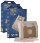  8x szintetikus mikroszálas porzsák + 2x motorvédő szűrő Philips Triathlon 1400, Triathlon 2000, Athena és Duathlon porszívókhoz (PMB01K)